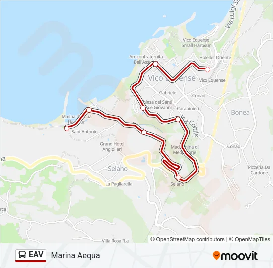 EAV Bus Line Map