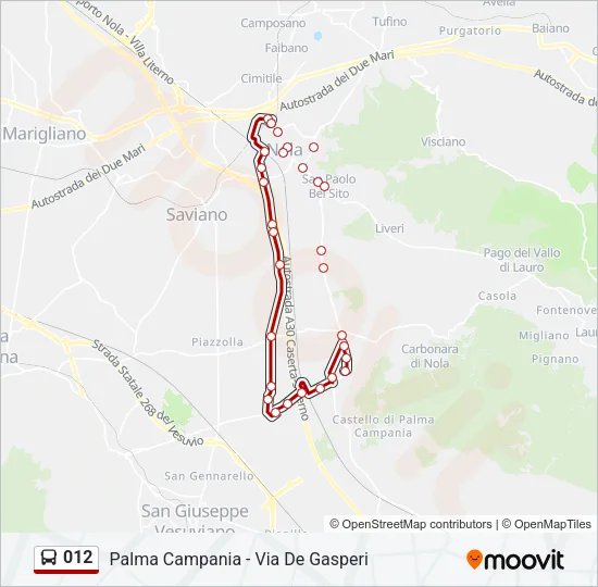 012 Bus Line Map