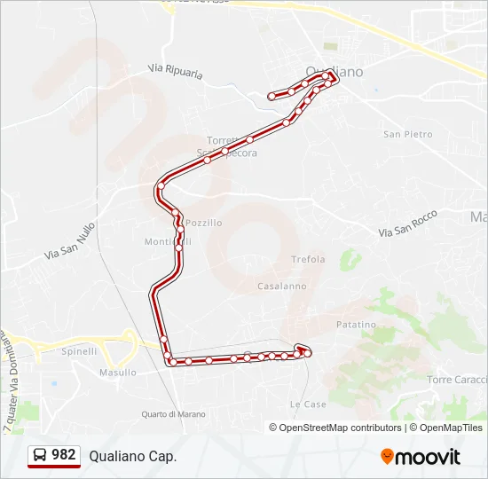 982 Bus Line Map