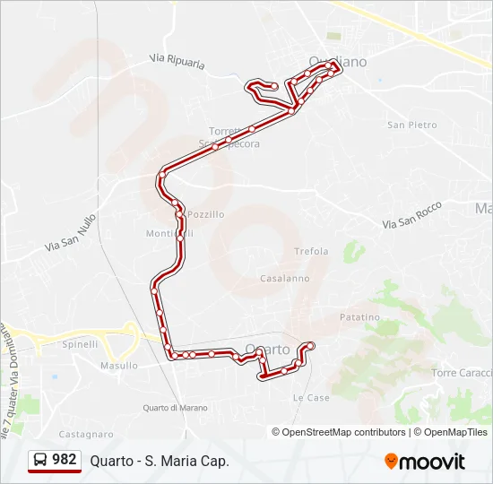 982 Bus Line Map