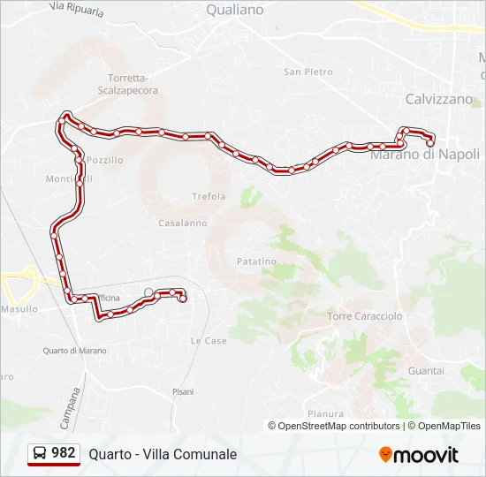 982 Bus Line Map