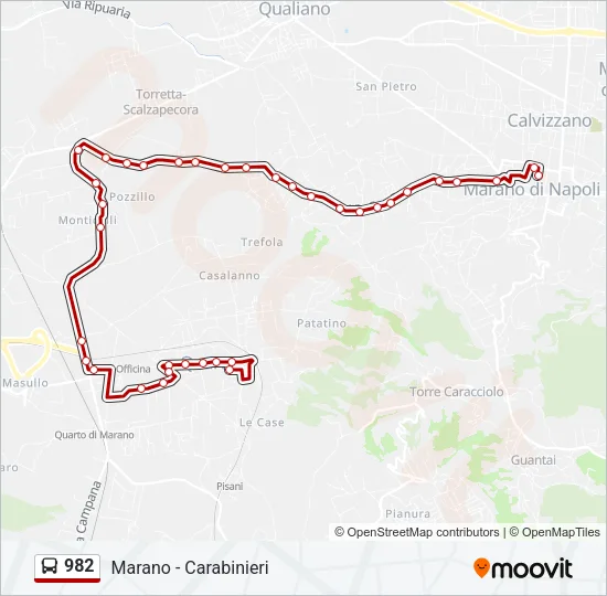 982 Bus Line Map