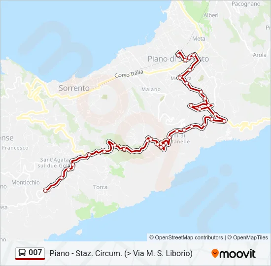 007 Bus Line Map