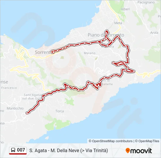 007 Bus Line Map