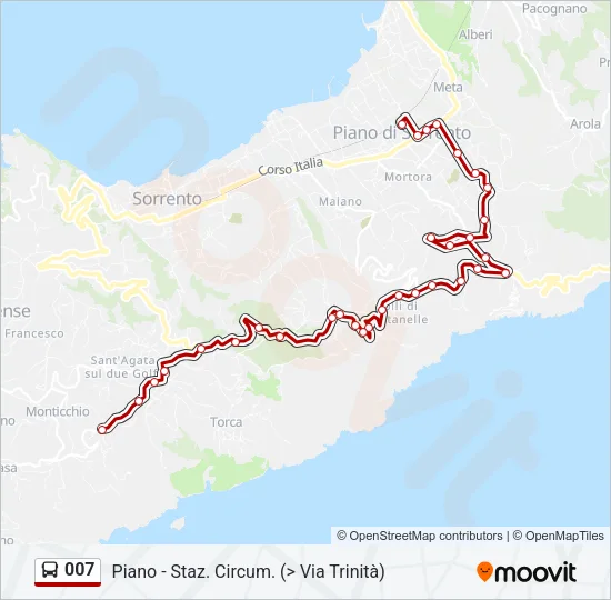 007 Bus Line Map