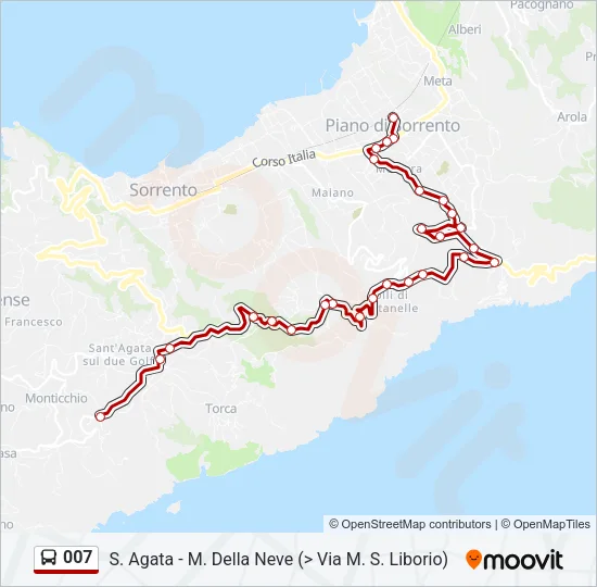 007 Bus Line Map