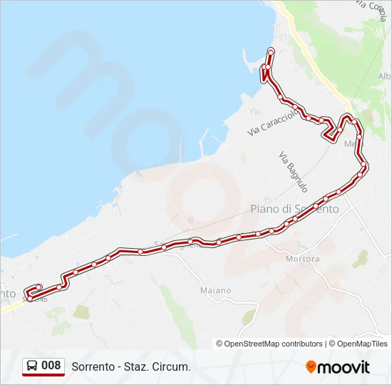 008 Bus Line Map