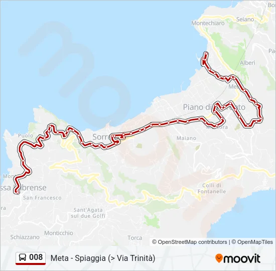 008 Bus Line Map