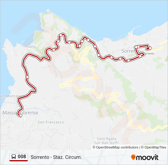 008 Bus Line Map