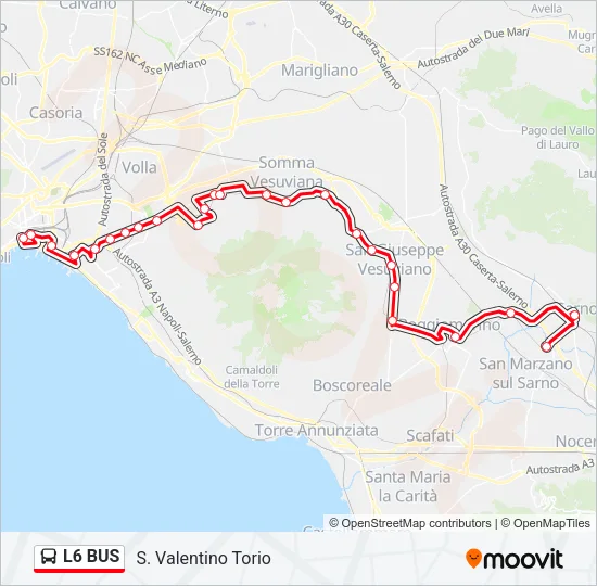 L6 BUS Bus Line Map