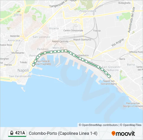 421A Light Rail Line Map