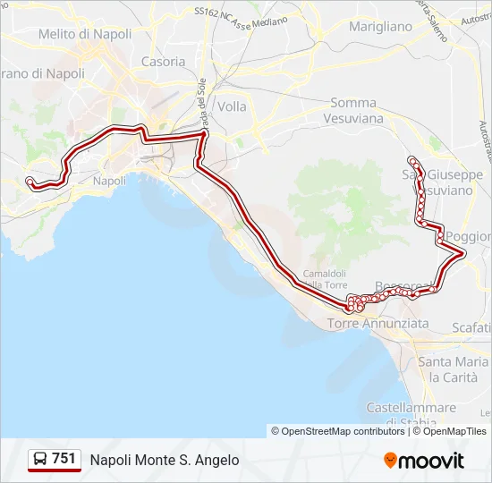 751 Bus Line Map
