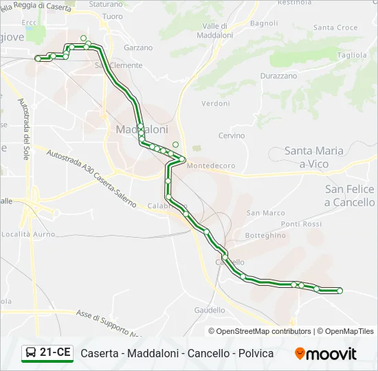 21-CE Bus Line Map