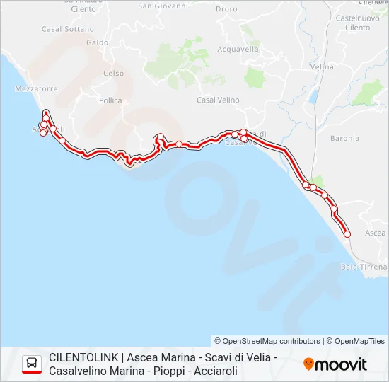 CILENTO LINK Bus Line Map