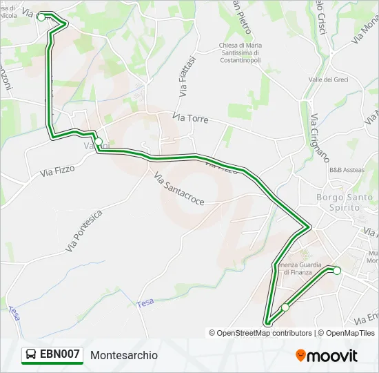 EBN007 Bus Line Map