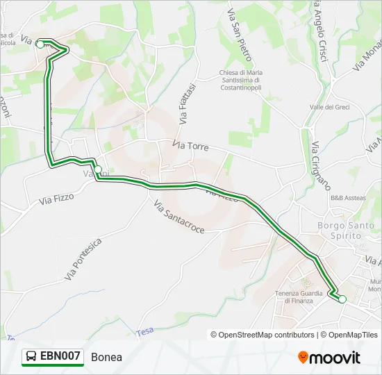 EBN007 Bus Line Map