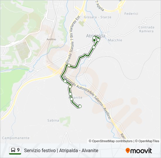 9 Bus Line Map