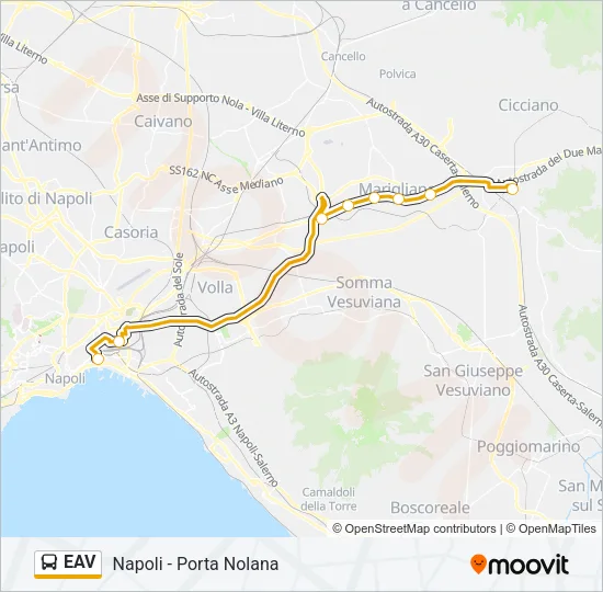 EAV Bus Line Map