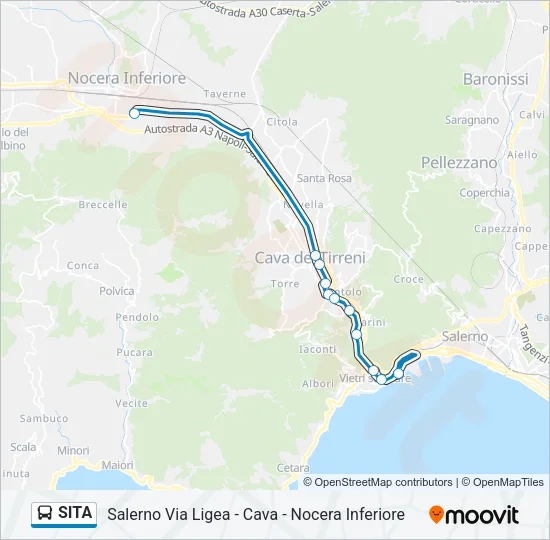 SITA Bus Line Map