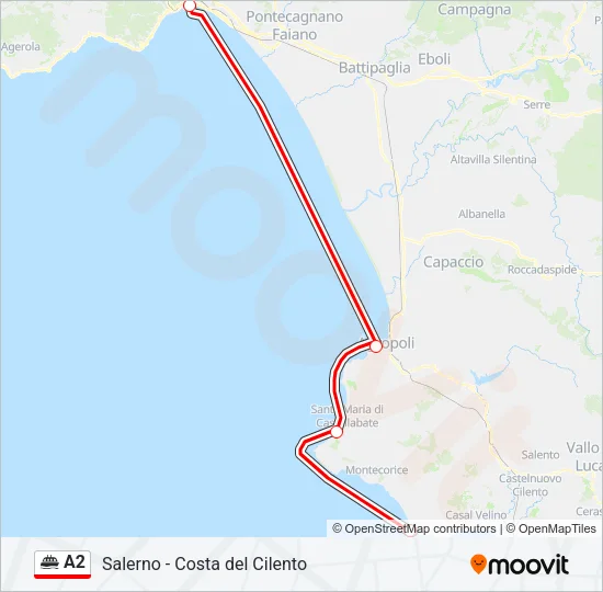 A2 Ferry Line Map