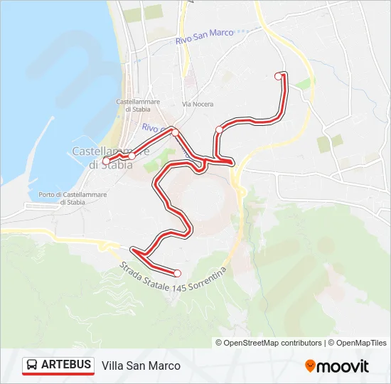 ARTEBUS Bus Line Map