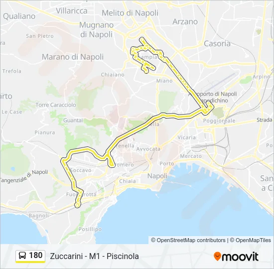 180 Bus Line Map