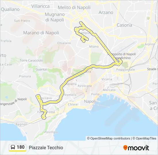 180 Bus Line Map