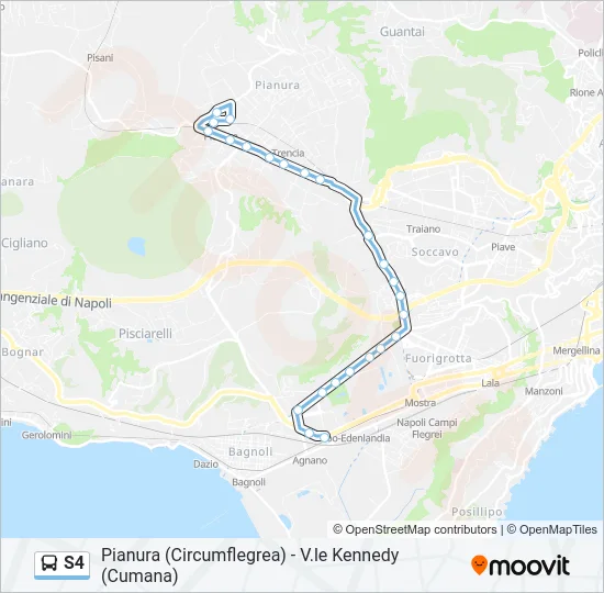 S4 Bus Line Map
