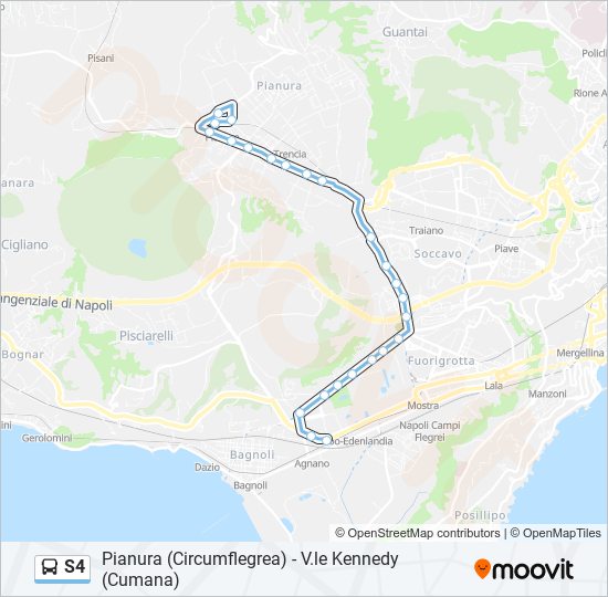 S4 bus Line Map