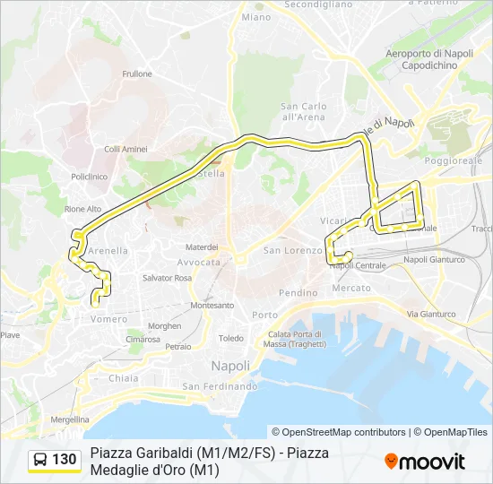 130 Bus Line Map