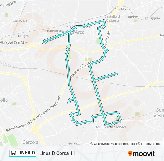 LINEA D Bus Line Map