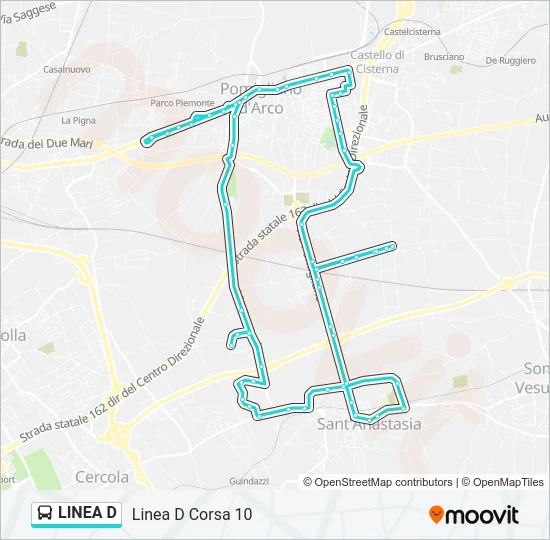 LINEA D Bus Line Map