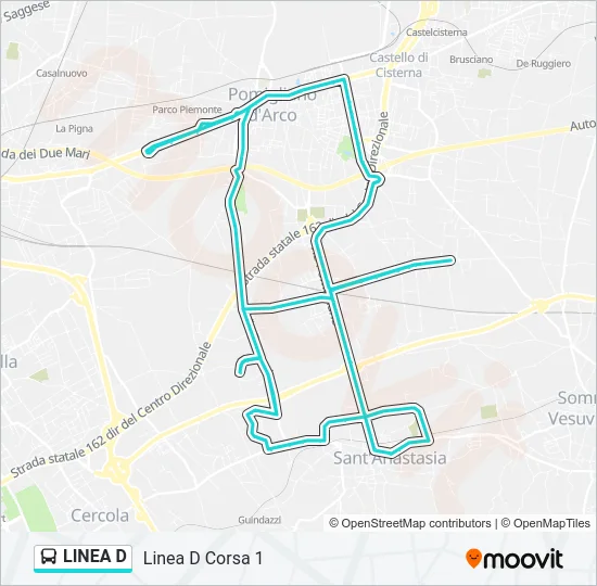 LINEA D Bus Line Map