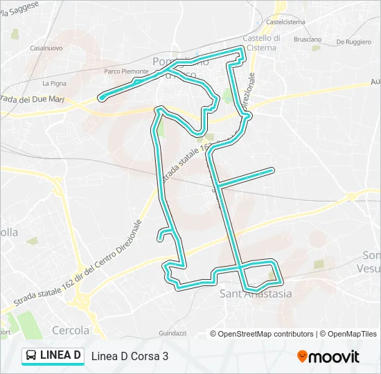 LINEA D Bus Line Map