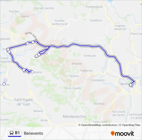 B1 Route: Schedules, Stops & Maps - Benevento (Updated)