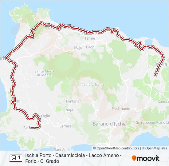 1 Bus Line Map