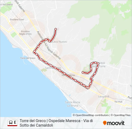 E Bus Line Map