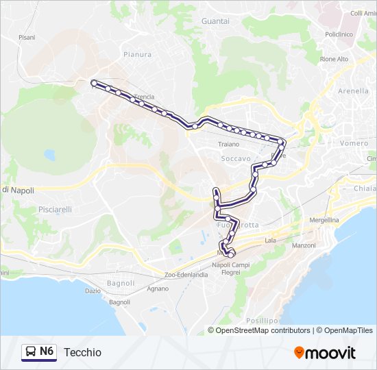 N6 bus Line Map