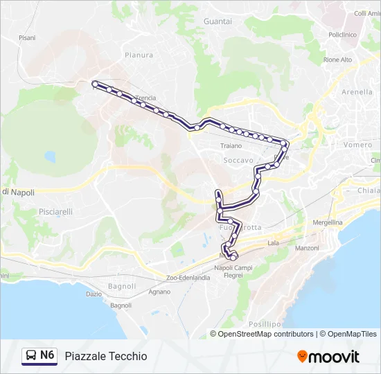 N6 Bus Line Map