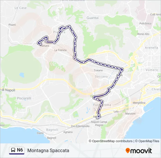 N6 Bus Line Map