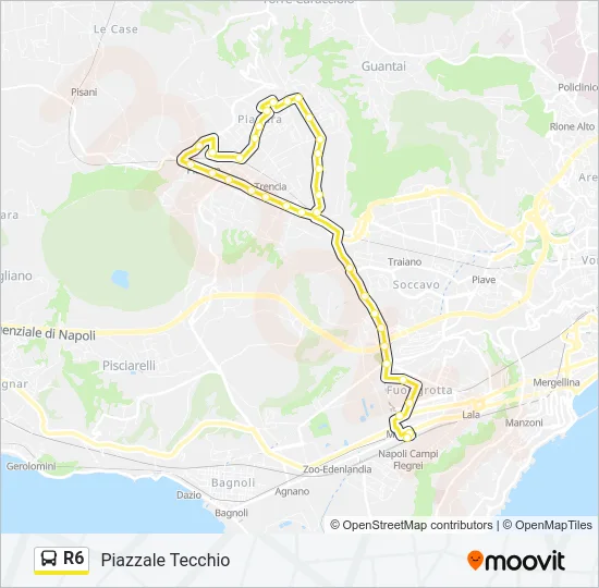 R6 Bus Line Map