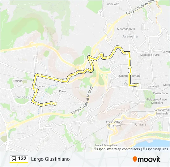 132 Bus Line Map