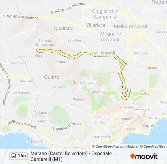 165 Bus Line Map
