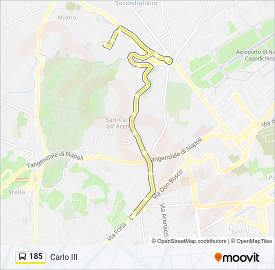 185 Bus Line Map