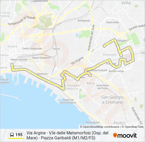 195 Bus Line Map