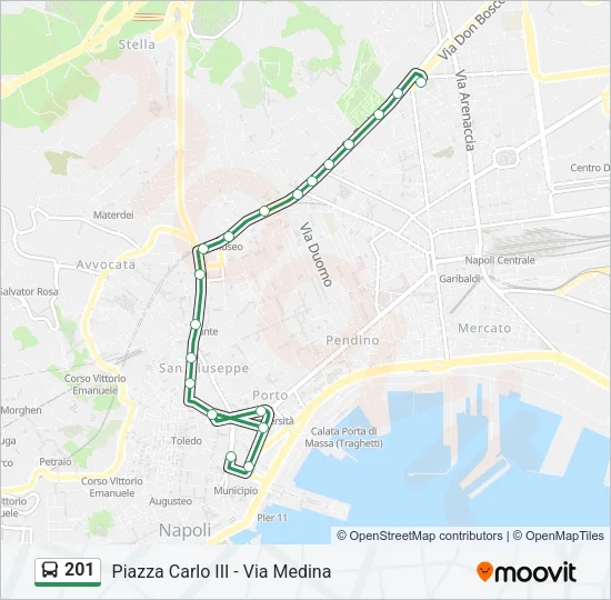 201 Bus Line Map