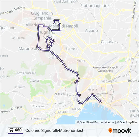460 Bus Line Map