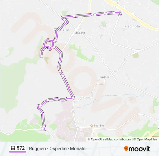 572 Bus Line Map