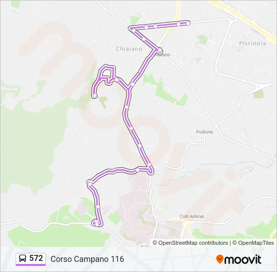 572 Bus Line Map