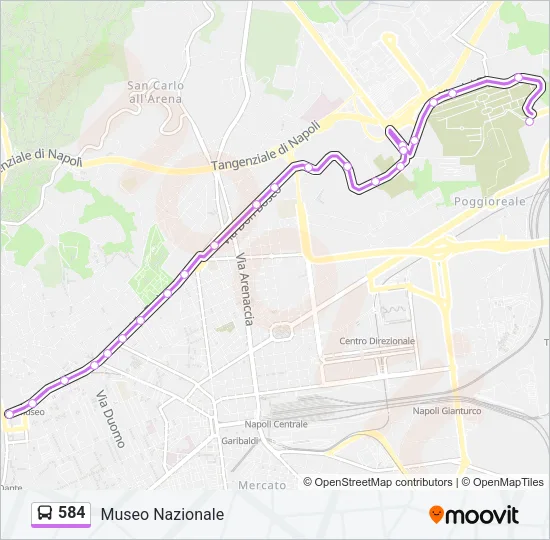 584 Bus Line Map